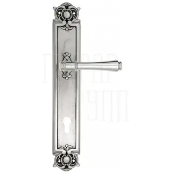 Дверная ручка Venezia 'CALLISTO' на планке PL97 натуральное серебро (cyl)