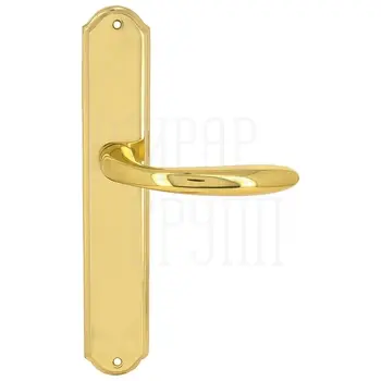 Дверная ручка Extreza 'COMO' (Комо) 322 на планке PL01 полированное золото