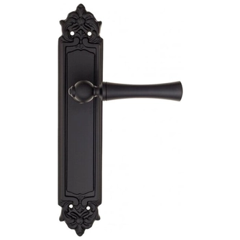 Дверная ручка Fratelli Cattini 'FOGGIA' на планке PL96 матовый черный