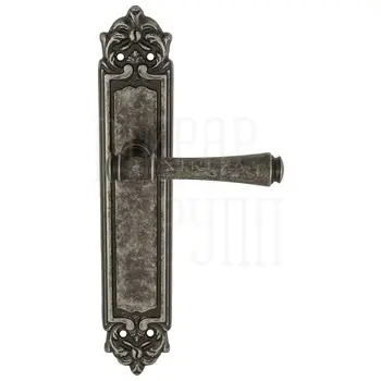 Дверная ручка Extreza 'PIERO' (Пиеро) 326 на планке PL02 античное серебро