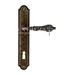 Дверная ручка Extreza 'GRETA' (Грета) 302 на планке PL03, античная бронза (key)