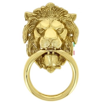 Стучалка для двери декоративная Extreza 'Leo' полированная латунь