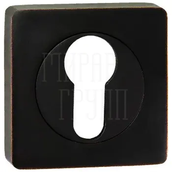 Накладки квадратные на цилиндр PUERTO INET AL 02 бронза черная с патиной