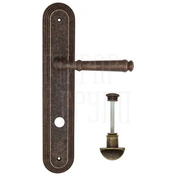 Дверная ручка Fratelli Cattini 'FARFALLA' на планке PL288 античная бронза (wc-2)