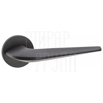 Дверные ручки Puerto (Пуэрто) 'Макиато', серия SLIM INAL 544-06 (slim) на тонком круглом основании черный