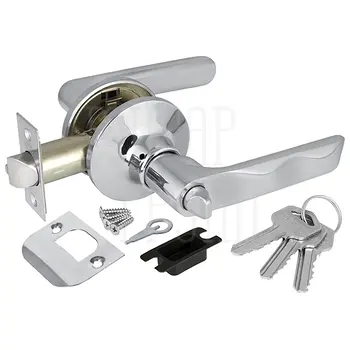 Дверная ручка-защелка Punto (Пунто) DK624 (кл./фик.) хром