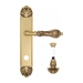Дверная ручка Venezia "MONTE CRISTO" на планке PL87, французское золото (wc-4)