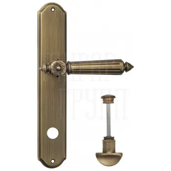 Дверная ручка Venezia 'CASTELLO' на планке PL02 матовая бронза (wc)
