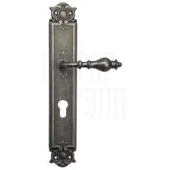 Дверная ручка Venezia 'GIFESTION' на планке PL97 античное серебро (cyl)