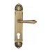 Дверная ручка Venezia "VIGNOLE" на планке PL87, матовая бронза (cyl)