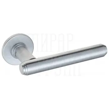 Дверная ручка на круглой розетке Venezia 'EXA' FSR матовый хром