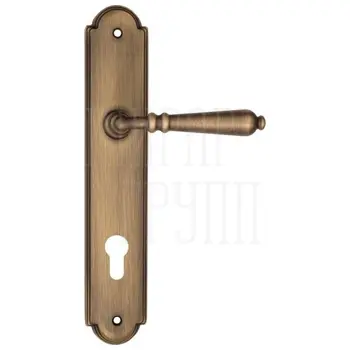Дверная ручка Fratelli Cattini 'NAPOLI' на планке PL257 матовая бронза (cyl)