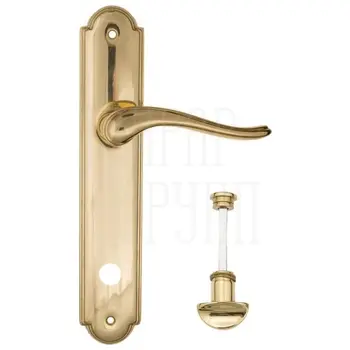 Дверная ручка Fratelli Cattini 'LAVERA' на планке PL257 полированная латунь (wc-2)