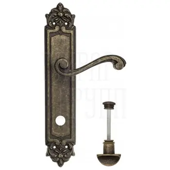 Дверная ручка Venezia 'VIVALDI' на планке PL96 античная бронза (wc)
