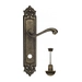 Дверная ручка Venezia "VIVALDI" на планке PL96, античная бронза (wc)