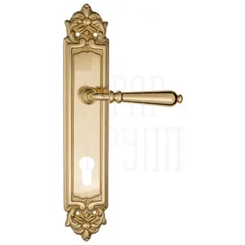 Дверная ручка Fratelli Cattini 'NAPOLI' на планке PL96 полированная латунь (cyl)