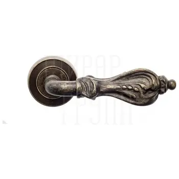 Дверная ручка на розетке Venezia 'FLORENCE' D6 античная бронза