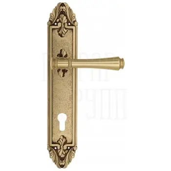 Дверная ручка Venezia 'CALLISTO' на планке PL90 французское золото (cyl)
