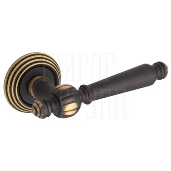 Дверная ручка на розетке Venezia 'PELLESTRINA' D8 темная бронза