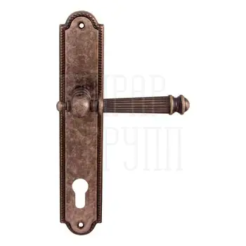 Дверная ручка на планке Melodia 102/458 'Veronica' античное серебро (cyl)