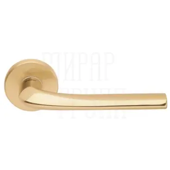 Дверная ручка на розетке Mandelli 'Filo' 721 золото + матовое золото