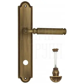 Дверная ручка Venezia 'MOSCA' на планке PL98 матовая бронза (wc-4)