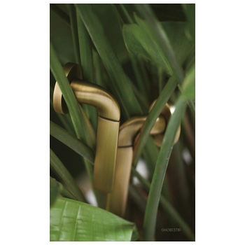 Дверная ручка из латуни Ghobestir 'CITY Collection' 010 на круглом основании матовая бронза