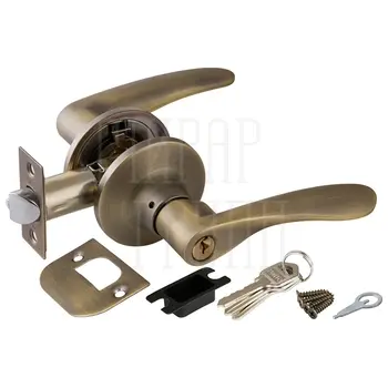 Дверная ручка-защелка Punto (Пунто) DK620 (кл./фик.) матовая бронза