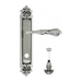 Дверная ручка Venezia "MONTE CRISTO" на планке PL96, натуральное серебро (wc-4)