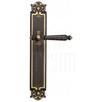 Дверная ручка Venezia 'PELLESTRINA' на планке PL97 темная бронза