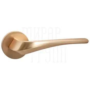 Дверная ручка Ajax (Аякс) на круглой розетке 'ROCKET' сатинированное золото