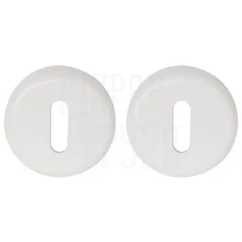 Накладки на круглой розетке под кабинетный ключ Colombo CD1063 G матовый белый