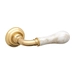 Дверная ручка на круглой розетке Mandelli 'Naxos' 8011, золото 24к