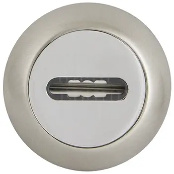 Накладка Fuaro (Фуаро) под сувальдный ключ RM (1 шт.) матовый никель + хром