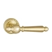 Дверная ручка Punto (Пунто) на круглой розетке 'MADRID' MT, матовое золото + золото