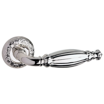 Ручка латунная на розетке Pasini 'Queen' 3661 (265) натуральное серебро