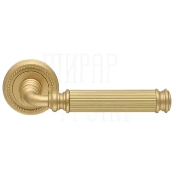 Дверная ручка Extreza 'Benito' (Бенито) 307 на круглой розетке R03 матовое золото