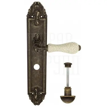 Дверная ручка Venezia 'COLOSSEO' на планке PL90 античная бронза (wc)