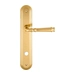 Дверная ручка Extreza "BONO" (Боно) 328 на планке PL05, полированное золото (wc)