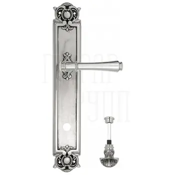 Дверная ручка Venezia 'CALLISTO' на планке PL97 натуральное серебро (wc-4)