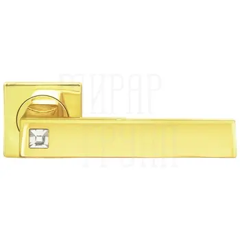 Дверные ручки на розетке Morelli Luxury 'Mountain Of Light' золото