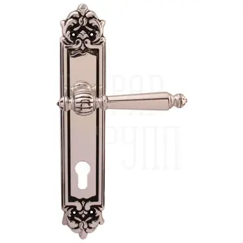 Дверная ручка на планке Melodia 235/229 'Mirella' серебро 925 (cyl)