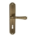 Дверная ручка Extreza 'PIERO' (Пиеро) 326 на планке PL01, матовая бронза (key)