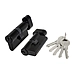 Цилиндровый механизм Fuaro (Фуаро) (100 ZM/70) 1000ZMKnob 70 mm (30+10+30) с вертушкой, черный