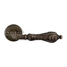 Дверная ручка Extreza "Greta" (Грета) 302 на круглой розетке R06, античная бронза