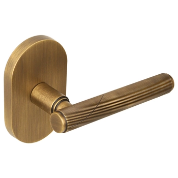 Дверная ручка из латуни Ghobestir 'LUXURY Collection' G010 на круглой розетке матовая бронза