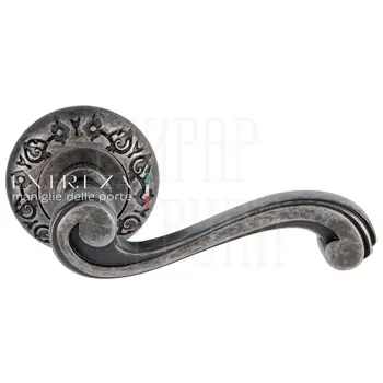 Дверная ручка Extreza 'Lina' (Лина) 313 на круглой розетке R04 античное серебро