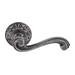 Дверная ручка Extreza "Lina" (Лина) 313 на круглой розетке R04, античное серебро