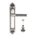 Дверная ручка Venezia "IMPERO" на планке PL96, натуральное серебро (wc-4)