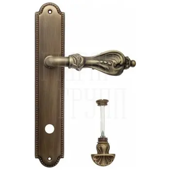 Дверная ручка Venezia 'FLORENCE' на планке PL98 матовая бронза (wc-4)